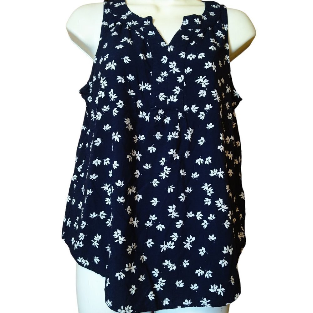 Croft & Barrow Petite XS Floral Sleeveless Pullover Cottagecore Lightweight